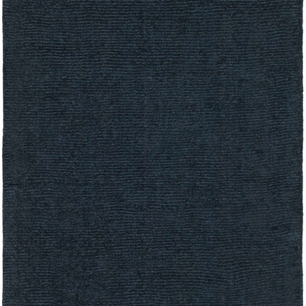Brockton Solid Wool Dark Blue Area Rug Rugs TriadCommerceInc 2'6" x 8' Runner