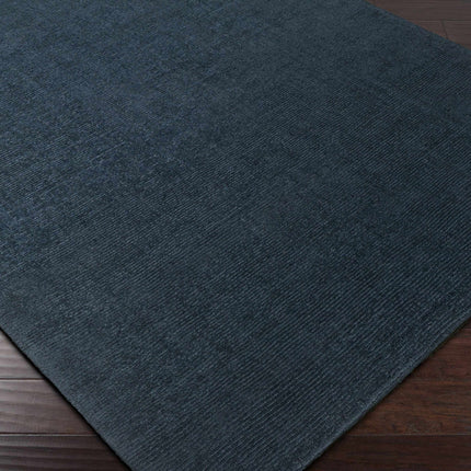 Brockton Solid Wool Dark Blue Area Rug Rugs TriadCommerceInc