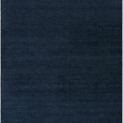 Brockton Solid Wool Dark Blue Area Rug Rugs TriadCommerceInc 7'6" x 9'6" Rectangle