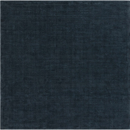 Brockton Solid Wool Dark Blue Area Rug Rugs TriadCommerceInc 8' Square