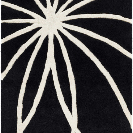 Davison Black Geometric Wool Carpet - Promo Rugs TriadCommerceInc 2' x 3' Rectangle