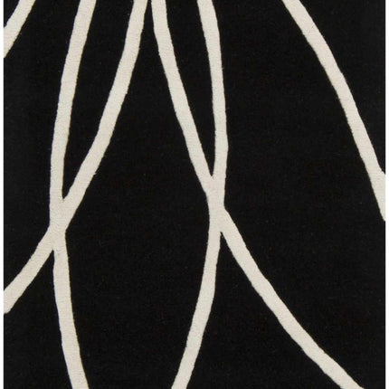 Davison Black Geometric Wool Carpet - Promo Rugs TriadCommerceInc 2'6" x 8' Runner