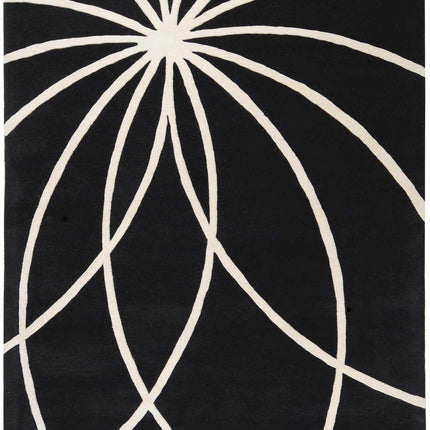 Davison Black Geometric Wool Carpet - Promo Rugs TriadCommerceInc 5' x 8' Rectangle