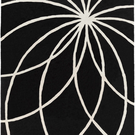 Davison Black Geometric Wool Carpet - Promo Rugs TriadCommerceInc 8' x 11' Rectangle