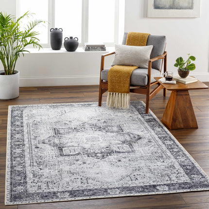 Rosman Black Tumble Dry Washable Rug - Promo Rugs TriadCommerceInc