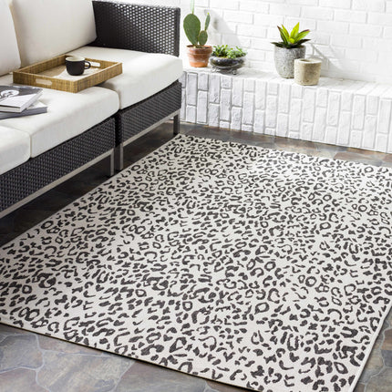 Alderbury White Leopard Print Rug Rugs TriadCommerceInc