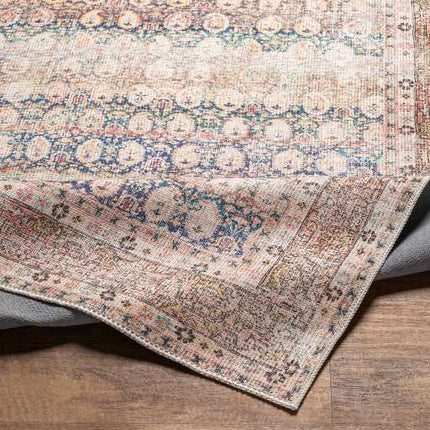 Rust Maligaya Distressed Washable Area Rug - Clearance Rugs TriadCommerceInc