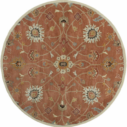 Logville Hand Tufted Rust 1119 Wool Rug Rugs TriadCommerceInc 6' Round