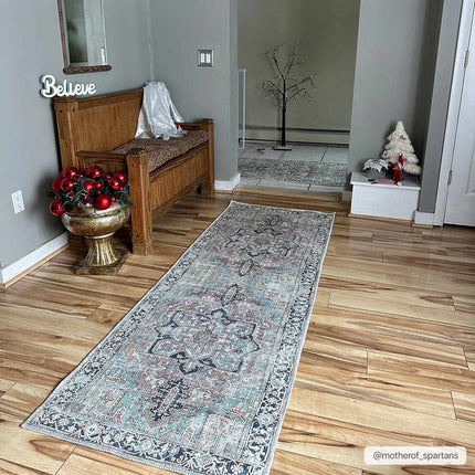 Green Nisa Tumble Dry Washable Rug Rugs TriadCommerceInc
