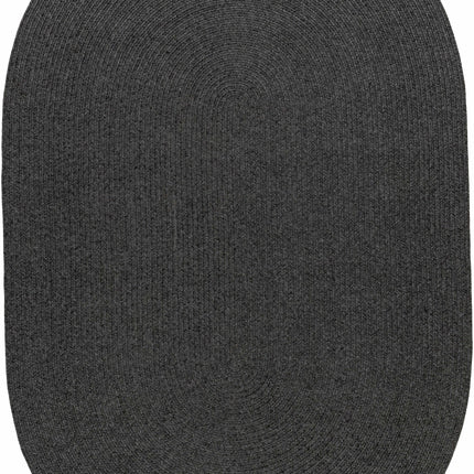 Black Braided Faux Jute Rug Rugs TriadCommerceInc 5' x 7'6" Oval