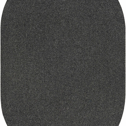 Black Braided Faux Jute Rug Rugs TriadCommerceInc 6' x 9' Oval