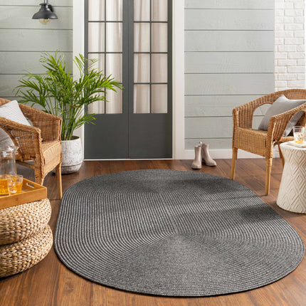 Black Braided Faux Jute Rug Rugs TriadCommerceInc