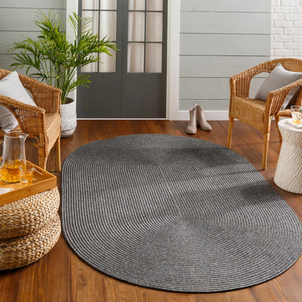 Black Braided Faux Jute Rug Rugs TriadCommerceInc