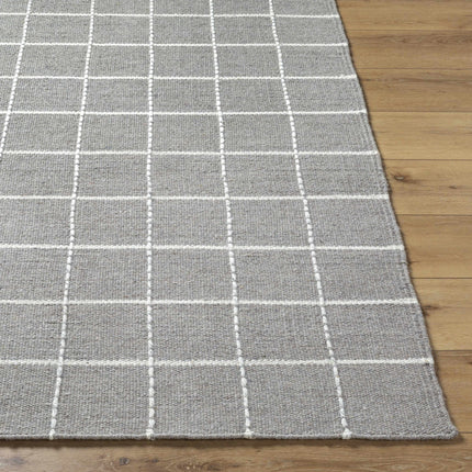 Nissa Gray Checkered Wool Rug Rugs TriadCommerceInc