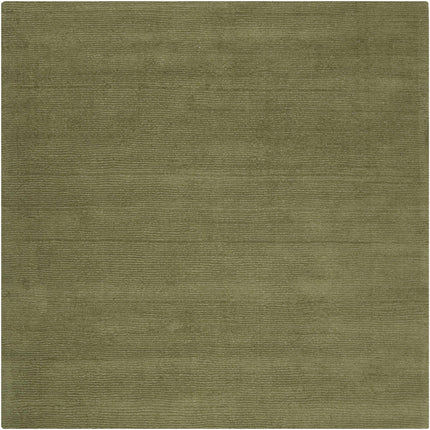 Brockton Solid Wool Sage Green Area Rug Rugs TriadCommerceInc 8' Square