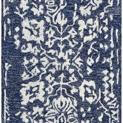 Poole Navy Wool Area Carpet Rugs TriadCommerceInc 2'6" x 10' Runner