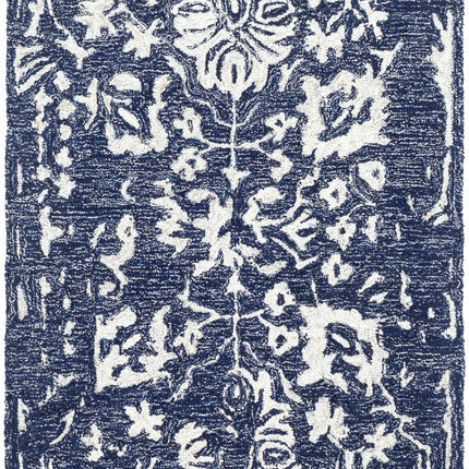 Poole Navy Wool Area Carpet Rugs TriadCommerceInc 2'6" x 8' Runner
