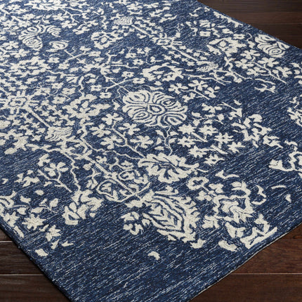 Poole Navy Wool Area Carpet Rugs TriadCommerceInc