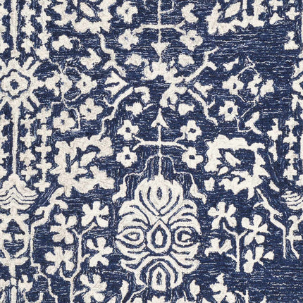 Poole Navy Wool Area Carpet Rugs TriadCommerceInc