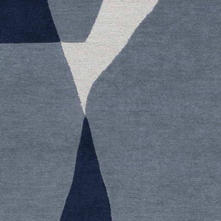Robbins Modern Blue Wool Rug Rugs TriadCommerceInc 10' x 14' Rectangle