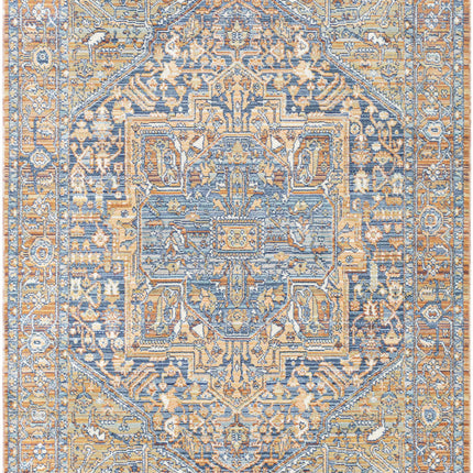Ripponlea Blue&Orange Medallion Rug Rugs TriadCommerceInc 5'3" x 7'3" Rectangle