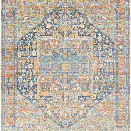 Ripponlea Blue&Orange Medallion Rug Rugs TriadCommerceInc 7'10" x 10' Rectangle