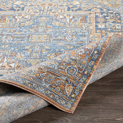 Ripponlea Blue&Orange Medallion Rug Rugs TriadCommerceInc