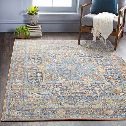 Ripponlea Blue&Orange Medallion Rug Rugs TriadCommerceInc