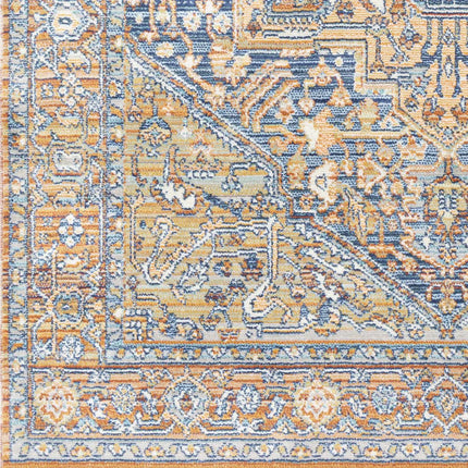 Ripponlea Blue&Orange Medallion Rug Rugs TriadCommerceInc