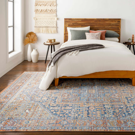 Ripponlea Blue&Orange Medallion Rug Rugs TriadCommerceInc