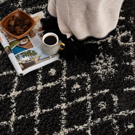 Thetford Black Berber Shag Rug - Clearance Rugs TriadCommerceInc