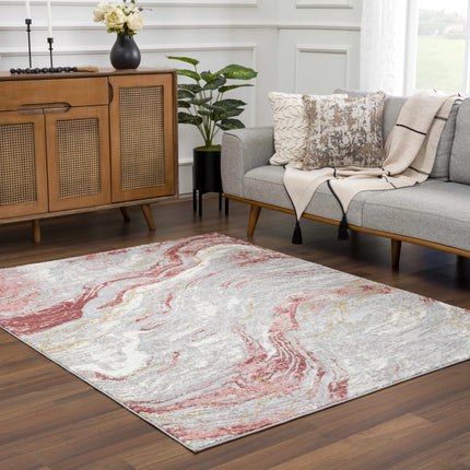 Lively Marble Pink Area Rug Rugs TriadCommerceInc