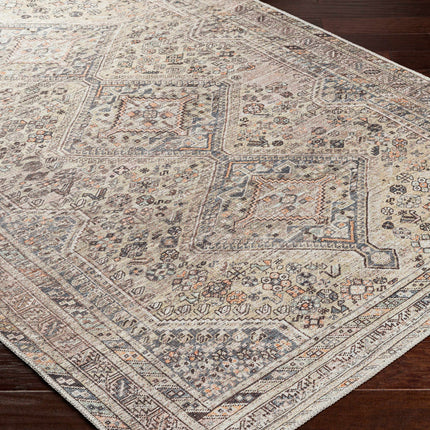 Barny Tan Flat Pile Washable Rug Rugs TriadCommerceInc