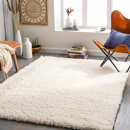 Siari Solid Cream Plush Rug Rugs TriadCommerceInc
