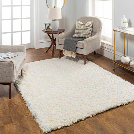 Siari Solid Cream Plush Rug Rugs TriadCommerceInc