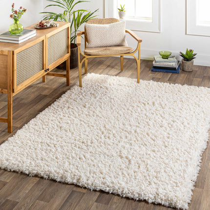 Siari Solid Cream Plush Rug Rugs TriadCommerceInc
