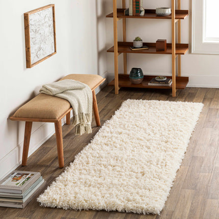 Siari Solid Cream Plush Rug Rugs TriadCommerceInc