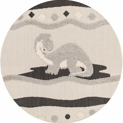 Kids Dinosaur Animal Print Nursery Area Rug - Clearance Rugs TriadCommerceInc 5'3" Round
