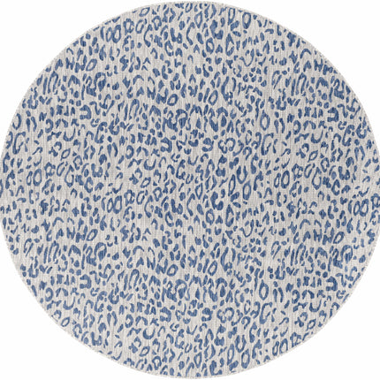 Skipsea Blue Leopard Performance Rug Rugs TriadCommerceInc 7'10" Round