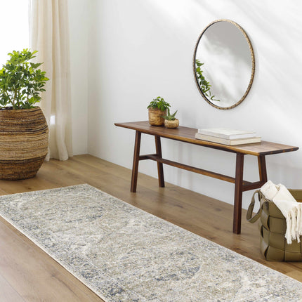 Rudo Blue Flat Pile Washable Rug