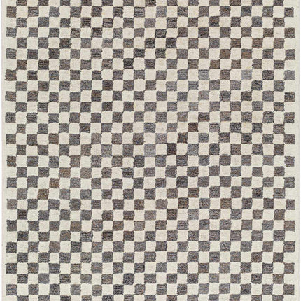 Halen Taupe Checkered Area Rug Rugs TriadCommerceInc