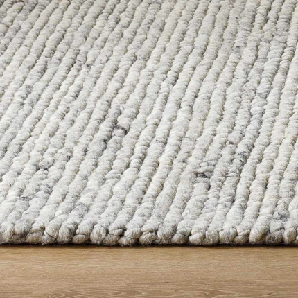Olisa Cream & Gray Wool Area Rug Rugs TriadCommerceInc