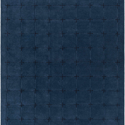 Sanvi Navy Wool Area Rug Rugs TriadCommerceInc 5' x 7'6" Rectangle
