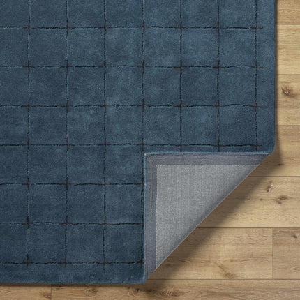Sanvi Navy Wool Area Rug Rugs TriadCommerceInc