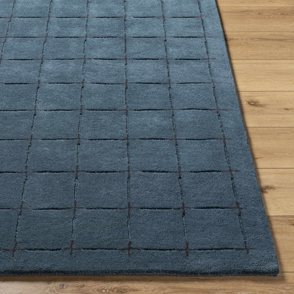 Sanvi Navy Wool Area Rug Rugs TriadCommerceInc