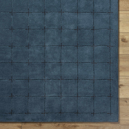 Sanvi Navy Wool Area Rug Rugs TriadCommerceInc