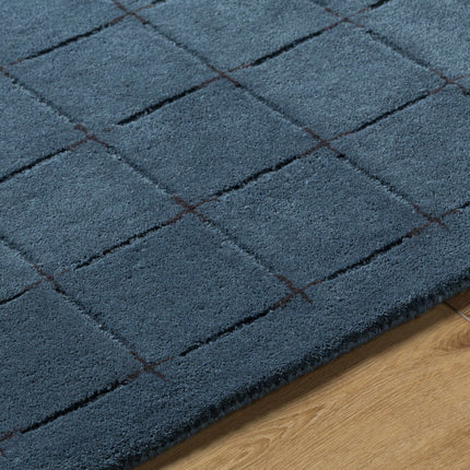 Sanvi Navy Wool Area Rug Rugs TriadCommerceInc