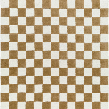 Timin Camel Checkered Area Rug Rugs TriadCommerceInc 5' x 7'6" Rectangle