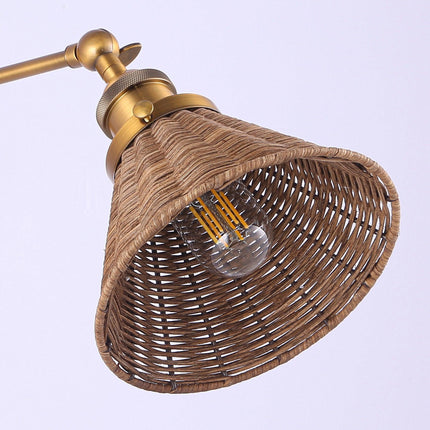 1-Light Wall sconce with Rattan Shade TriadCommerceInc