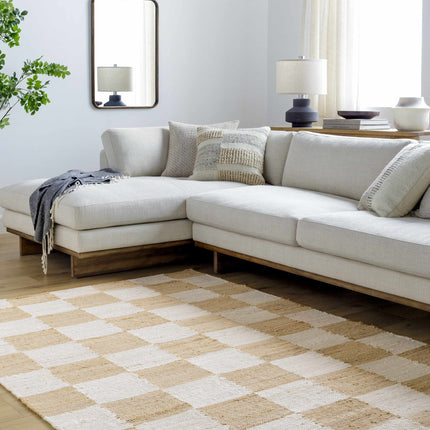 Tyhir Checkered Jute Rug Rugs TriadCommerceInc 5' x 7'6" Rectangle